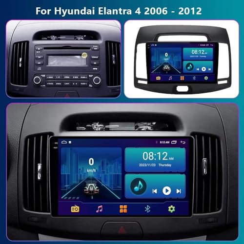 Autoradio Portátil Car Play Android Auto para Ford Kuga 2 C-MAX Pantalla GPS Bluetooth 2