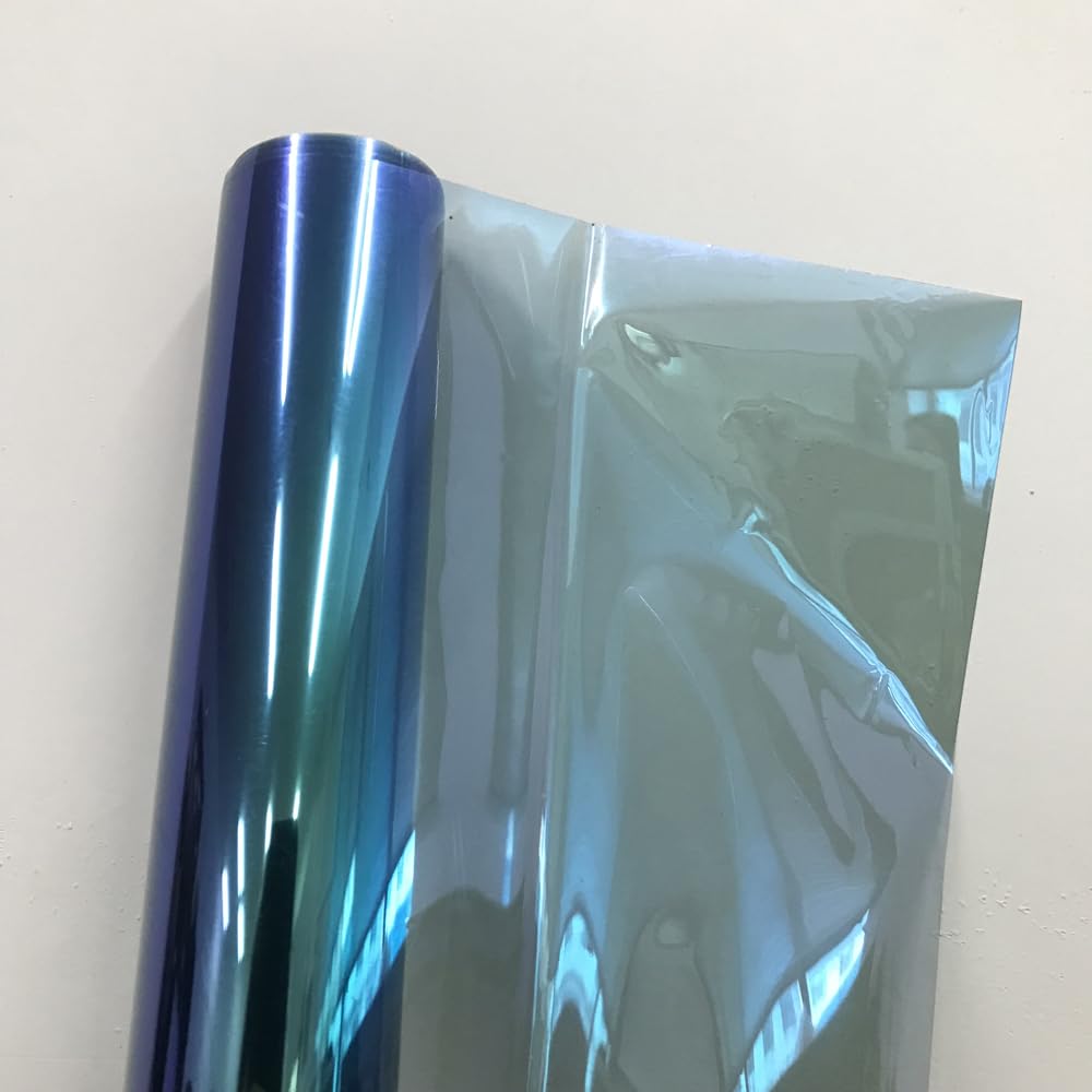 pellicola oscurante vetri auto blu camaleonte VLT 67% 50x300cm | Blu che cambia in verde, Pellicola oscurante per auto con protezione solare