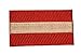 Austria PLAIN Country Flag Small Iron on Patch Crest Badge .. 1.5 X 2.5 Inches ... New