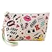 Yonger Cute Waterproof Cosmetic Pouch Travel Case Make up Bag for Women Girl Accessory Organizer with Strap