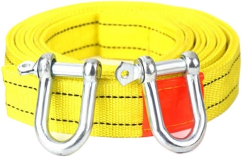 Towing Rope,Winch Rope,Tow Rope 3 Meters Heavy Duty 3 Ton Car Tow Cable Towing Pull Rope Strap Road Recovery Car/Yellow/One Size