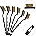 Topbuti 15 Pcs Mini Brass Wire Brush Set for Cleaning Welding Slag Rust, Wire Bristle Scratch Brush Set, Curved Handle Brushes (Brass)