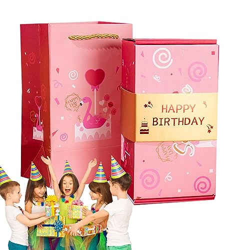 LUAMY サプライズボックスギフトボックス、サプライズボックスカード、サプライズジャンプボックス、爆発ポップアップボックス、折りたたみバウンスサプライズギフトボックス、サプライズギフトボックス爆発フォーマネー, ギフト用の大きなボックス サプラ