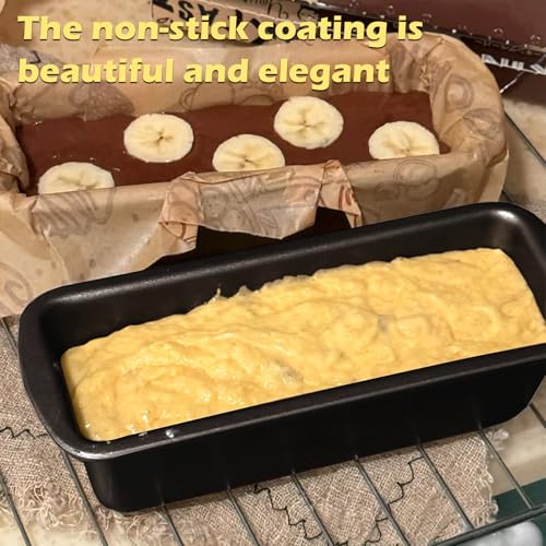 Set of 2 Rectangular Bread Moulds, 27 x 9.5 x 6 cm, Stainless Steel Loaf Tin with Non-Stick Coating, Baking Moulds for Bread - Image 5