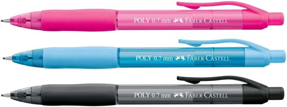 Lapiseira Poly 0.7mm Mix, Faber-Castell, SM/07POLYM, Multicor