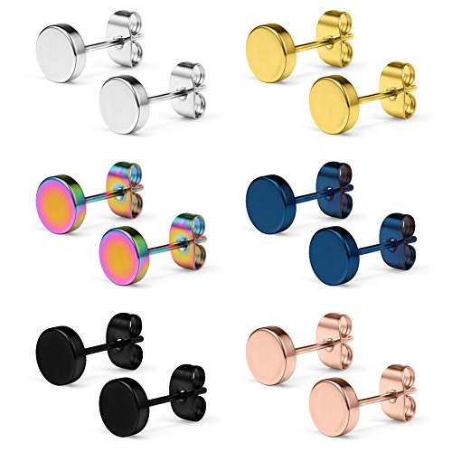Pendientes de 20G hipoalergénicos para orejas sensibles juego de acero inoxidable SCERRING