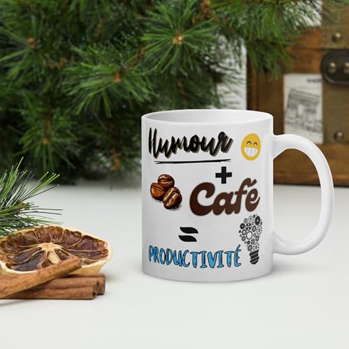 Chatcripant Mug Humour Café Productivité – Tasse Drôle Bureau Travail – Cadeau Collègue Original Homme Femme – Idée Cadeau Bureau Anniversaire Travail (Humour + Café) – vue 8