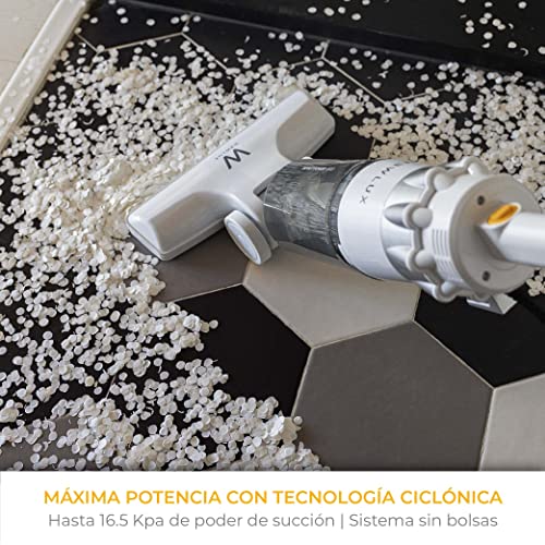 Miniatura 3 de Newlux - Aspirador Escoba Con Cable 2en1 V900, 800w, Depósito 2l, 16.5 Kpa, Triple Sist. Filtrado F.Hepa Y Tecnología Ciclónica, 5m De Acción, Eficiencia Energética A Blanco