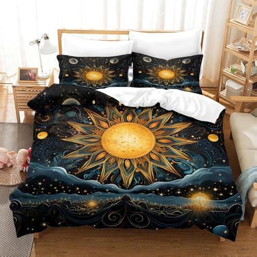Housse de couette imprimé 3D microfifre 140x200cm super douce pour fille garçon - 3