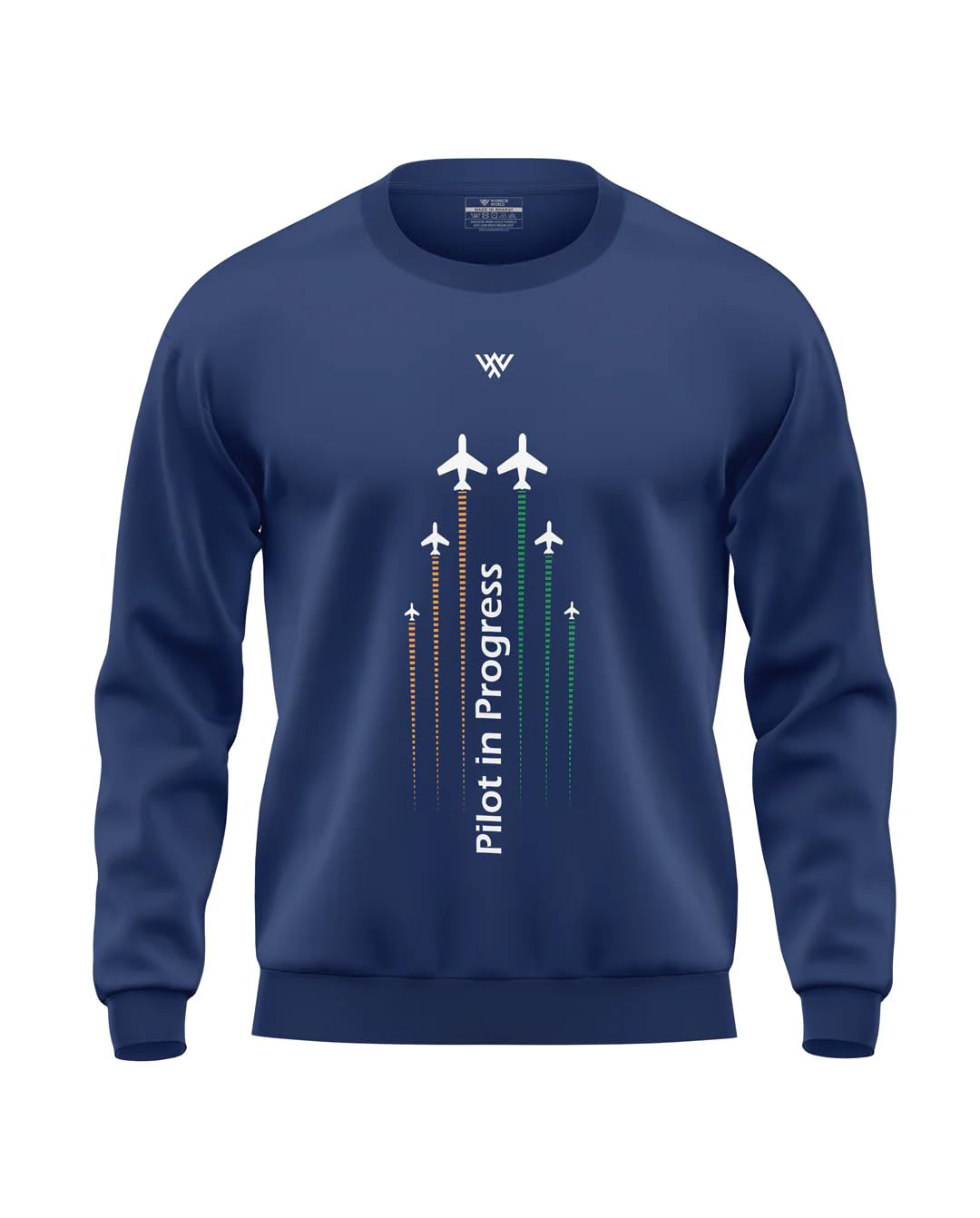 warriorworld Men's Cotton Sweatshirt | Pilot-Inspired Printed Crewneck | Stylish Aviation Theme | Soft Fabric | Winter Wear | Pullover-picture-17