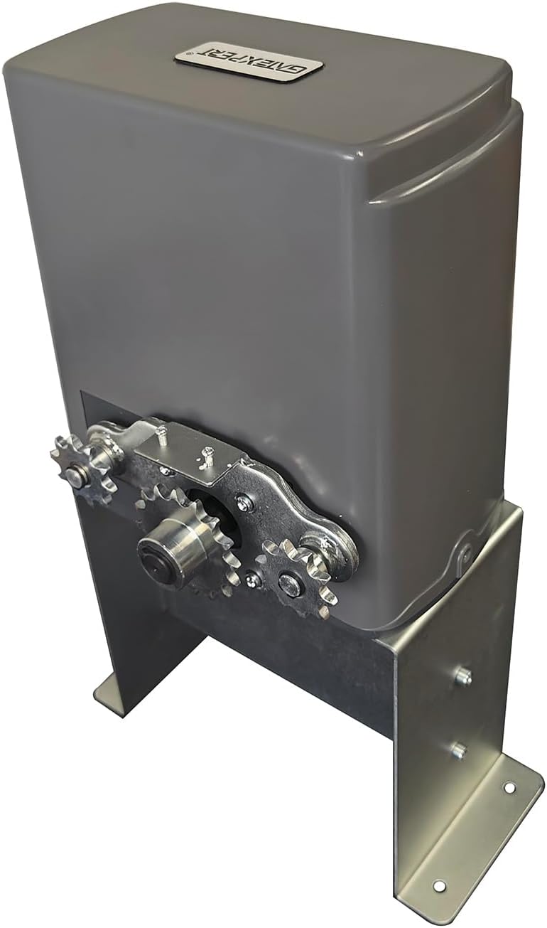 Sliding Automatic Gate Operator Kit with 2 Remote Controls Slide Gates up to 1200 pounds and 40ft Long Chain Driven Gate Motor (SGO06-GREY)