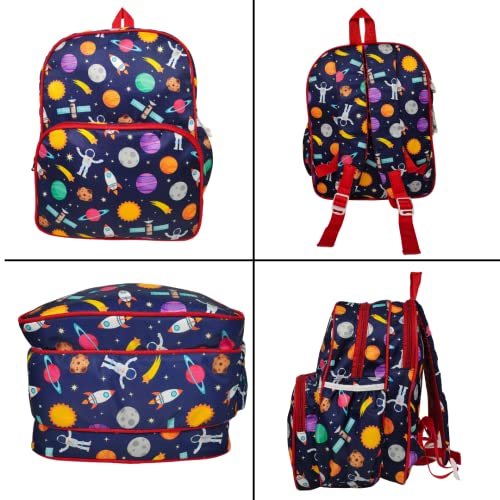 ANNACREATIONS Stylish Space School Backpack Polyester School Bag For Kids Pack Of 1 Pc - Image 3