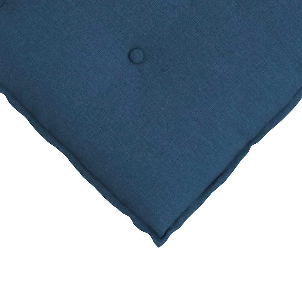 Cojín de respaldo azul de tela, 60 x 19 x 50 cm, con relleno de poliéster, ergonómico, extraíble, lavable, para oficina, sofá, cama, como cojín de apoyo para la espalda para el hogar, viajes