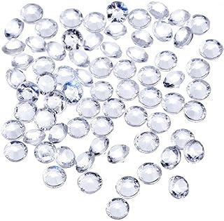 TOAOB 1000 Pieces 6 mm Clear Tiny Resin Table Scatter Crystals Acrylic Diamonds Rhinestones for Table Decorations Wedding Decoration Bridal Shower Decoration