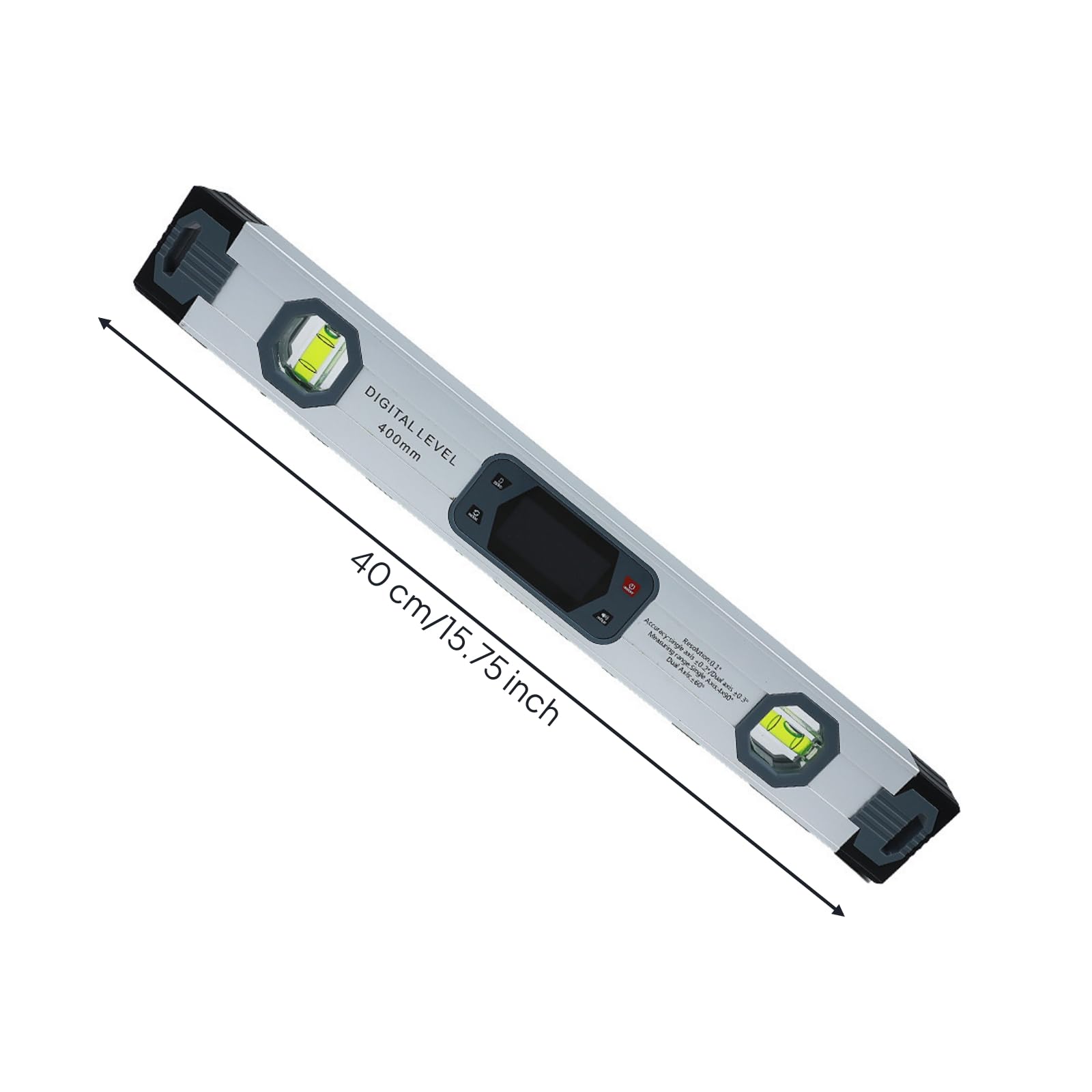 a Bolla Digitale con Misurazione Angolare a Due Schermo Touch con Base Magnetica per Fissaggio su Metallo E Avviso Sonoro con Telaio in