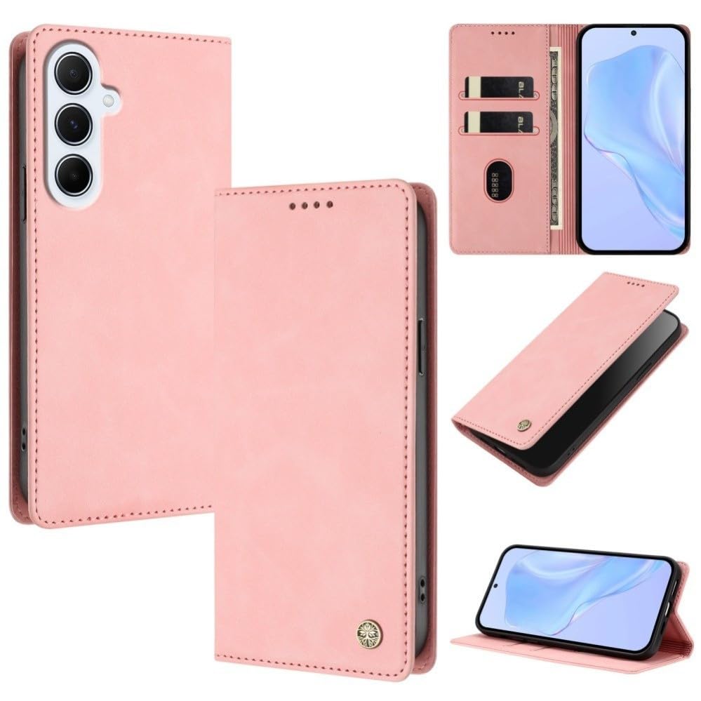 Housse Samsung Galaxy A34 5G bleu avec fermeture magnétique sécurisée