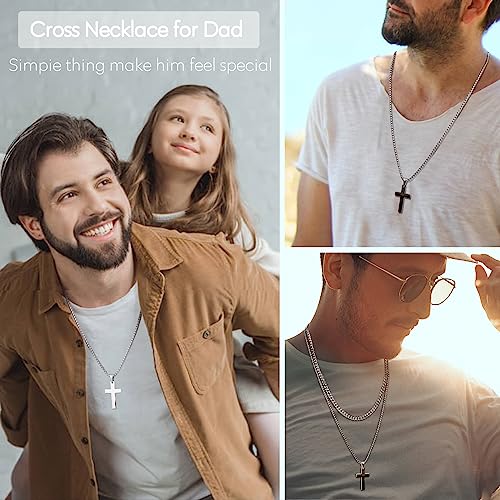 Vnox Gifts For Dad From Daughter Son - To My Dad Necklace For Dad Daddy Papa Fathers Day Birthday Present Gift For Step Dad From Daughter Son Kids #TOP3