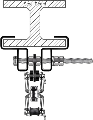 Miniatura 6 de SELEWARE Percha para saco de boxeo, soporte de suspensión de bolsa pesada para boxeo Muay Thai Hardware de entrenamiento de boxeo