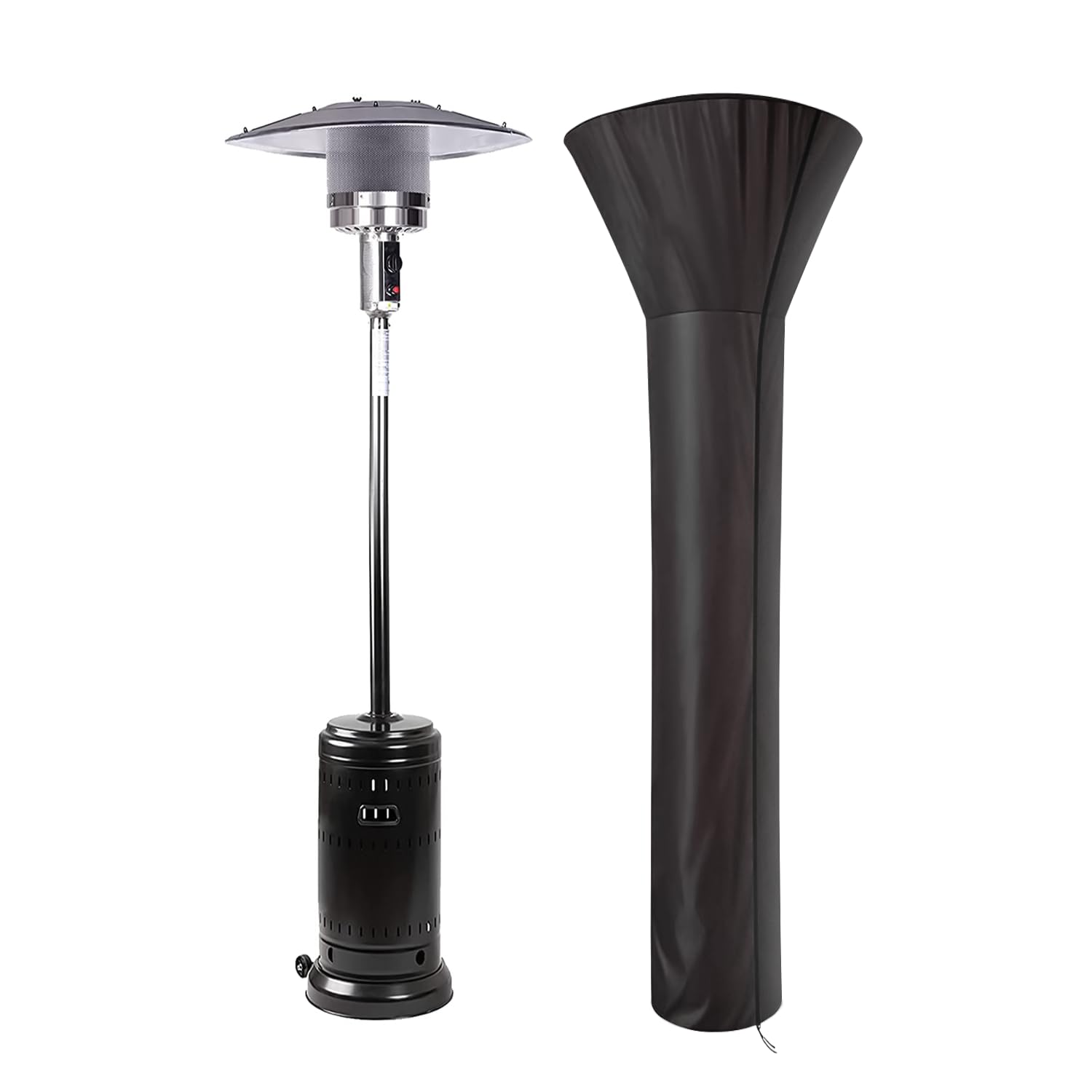 Patio Heater Cover Waterproof Outdoor Heater Cover with Zipper, PU Coating Weather Resistant Garden Cover | 420D Oxford Fabric-image-37