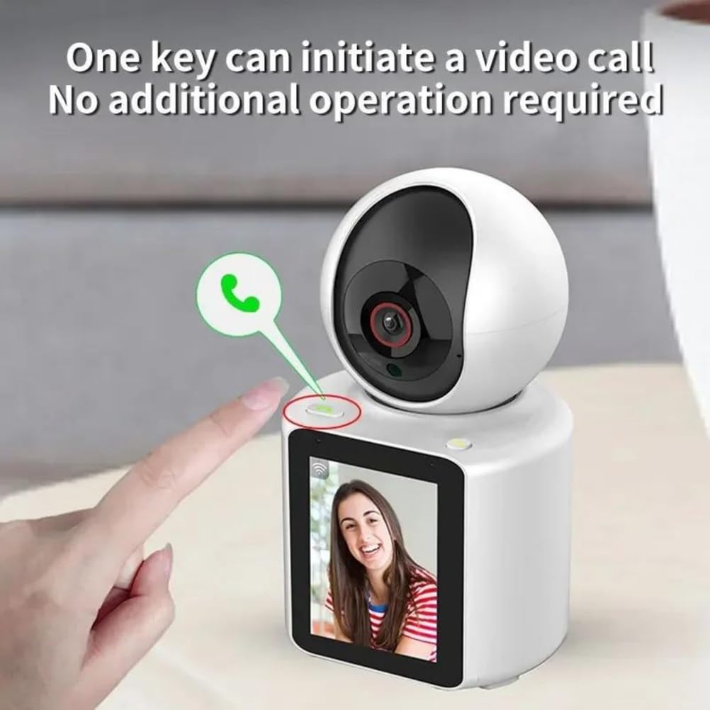 Monitor per Bambini E Anziani Videochiamata Interfono Telecamera di Casa HD Telecamera per Bambini Wi-Fi Telecamera Interna Tracciamento Mobile Visione Notturna Interfono Bidirezionale
