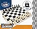WE Games Best Value Tournament Chess Set - Includes 34 Chessmen, Roll Up Black Vinyl Chess Board, Storage Bag for Pieces, Instructions and Equalizer Dice, Travel Board Games for Adults