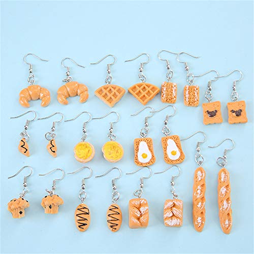 image for Cute 12 Pairs Handmade Simulation Food Dangle Drop Earrings Set Unique