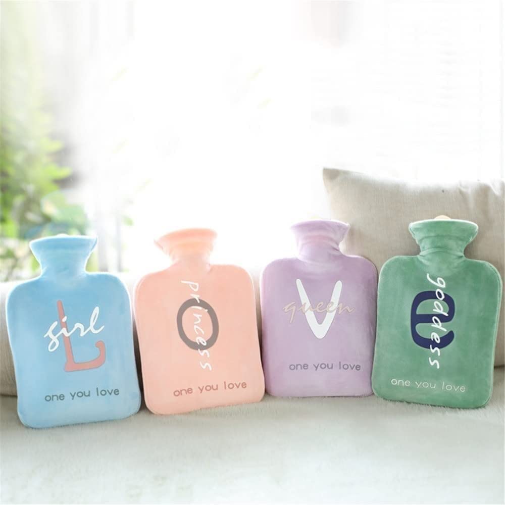 Bolsa Agua Caliente Para Calentar Manos Botella De Agua Caliente Con Funda De Forro Polar, Bolsa De Agua Caliente Para Aliviar El Dolor En La Espalda, Cuello, Noches Acogedoras Botella De Agua Calient