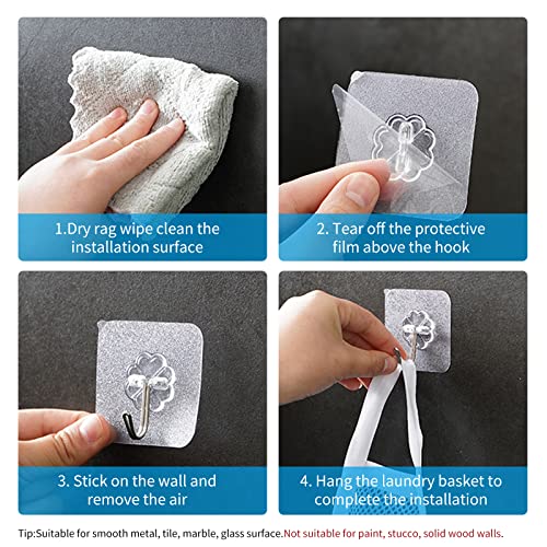 Creechwa 3Pcs Hanging Laundry Hamper, Collapsible Mesh Pop Up Laundry Basket, Dirty Clothe Hamper With Hanging Hook, Wall Mounted Storage Bag For Bedroom, Bathroom, Dorms And Camping #TOP3