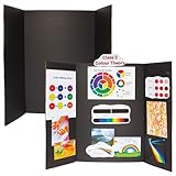 Baker Ross FN200 Black Presentation Boards - Pack of 4, for Displaying Table Top Projects and Presentations