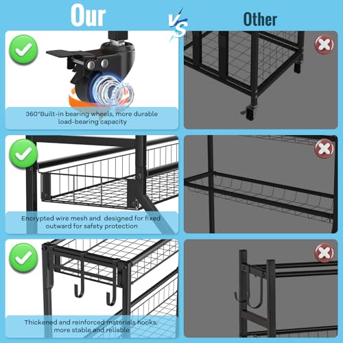 image for WUC Sports Equipment Garage Organizer - Heavy Duty Garage Organization