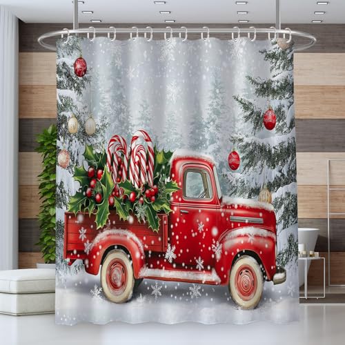 Rideau de douche 180x200cm lavable en polyester lesté avec crochets - 3