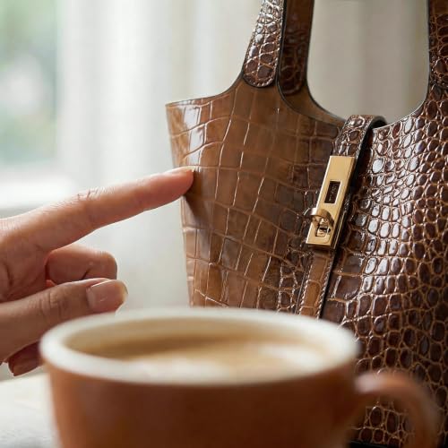 Image of Tote Bag for Women Vegan Leather Bucket Purse for Women Top Handle Handbag Shoulder Bag with Detachable Small Purse