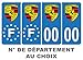 HADEXIA Pack 2 Paires Autocollant Stickers Plaque d'immatriculation Prenium Porsche - Numéro Personnalisé