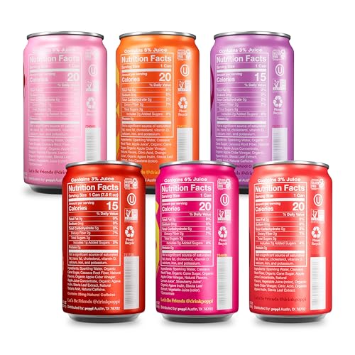 Poppi Prebiotic Soda, Mini Stars, 7.5 Oz Mini Can, 12 Pack - image 2