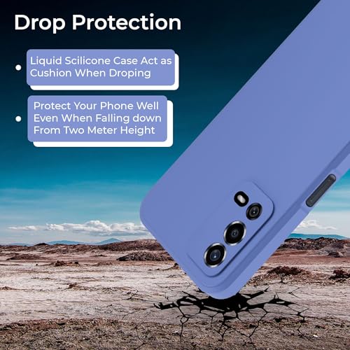Image of A rtistque Liquid TPU Silicone Matte Shockproof Flexible with Camera Protection Soft Back Cover Case for Oppo A55 - Blue