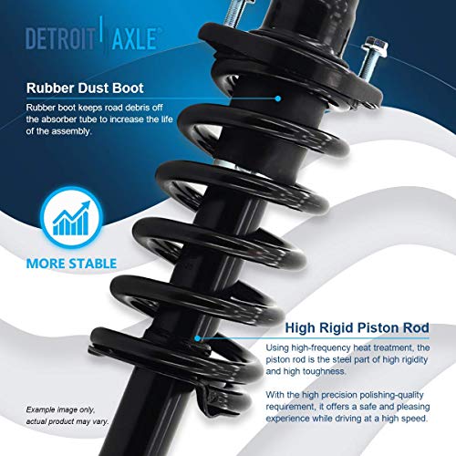Image of Detroit Axle - Rear Struts for 2002-2006 Honda CR-V Complete 2 with Coil Spring 2003-05 Replacement Quick Install Ready Shocks Assembly