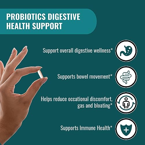 Image of UpNourish Probiotics - 200 Billion CFUs for Men and Women, 15 Clinically Studied Strains, Prebiotics & Enzymes - 60 Vegan Capsules