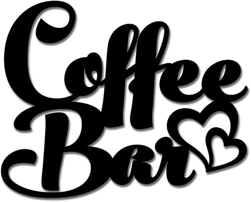 Calcomanías de vinilo para pared, barra de café, lindas calcomanías de pared, arte de pared, taza de café negra, calcomanía de pared para garaje,