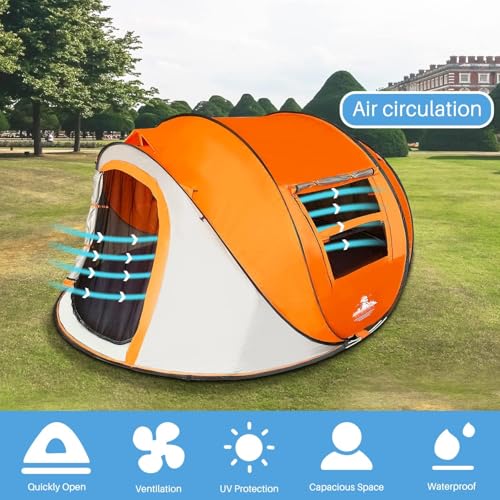 Carpa Pop Up para 4 Personas con 2 Ventanas, Fácil Montaje miniatura 3
