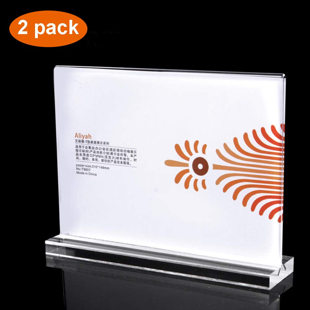 Buy Sunsang Acrylic Sign Holder A4/A5/A6 T Shape Table Top Display