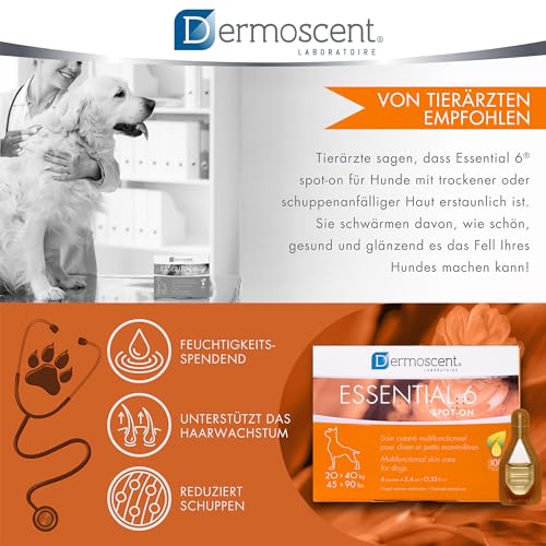Innovative Hautpflegelösung für Hunde und kleine Haustiere | Feuchtigkeitsspendend, glänzend, kontrolliert Haarausfall, reduziert Gerüche und schützt mit natürlichen Inhaltsstoffen | 20-40 kg