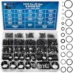 ZDBB – ZDBB 1010 Stück Gummi-O-Ringe-Set, 22 Größen, Universal-Nitr