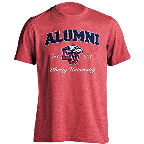 Sport Your Gear Liberty Flames Alumni Arch T-Shirt (Red Heather - Medium)