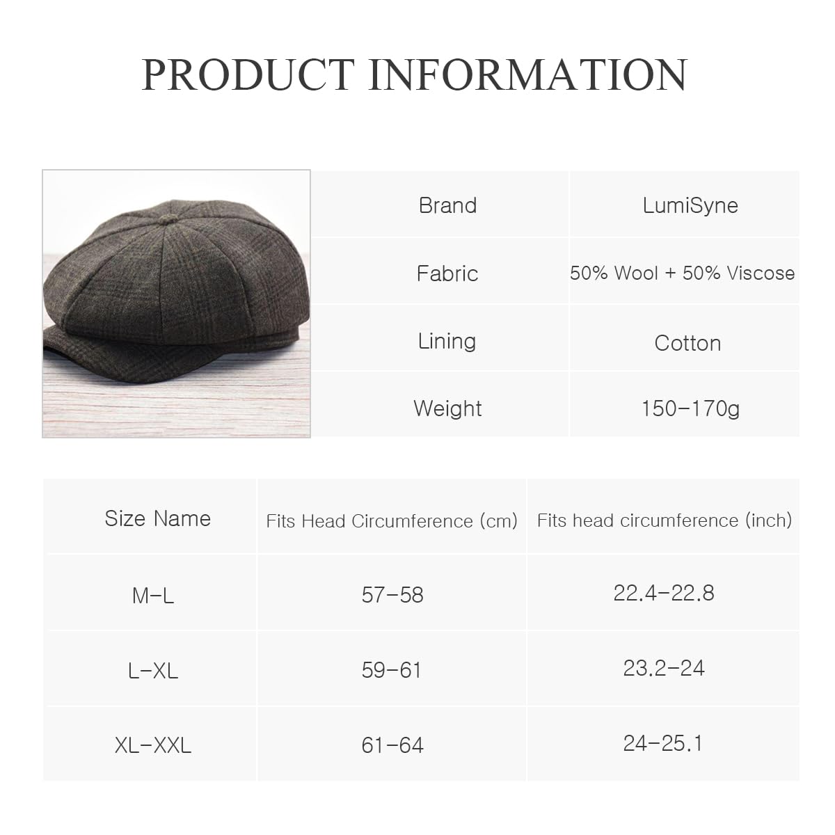 LumiSyne Vintage Berretto Piatto Coppola Uomo Donna 8 Pannelli Cappello Baker Boy Tweed a Spina di Pesce Misto Lana Regolabile Baschi Scozzesi Berretto Gatsby Newsboy cap Cappellino Autunno Invernale