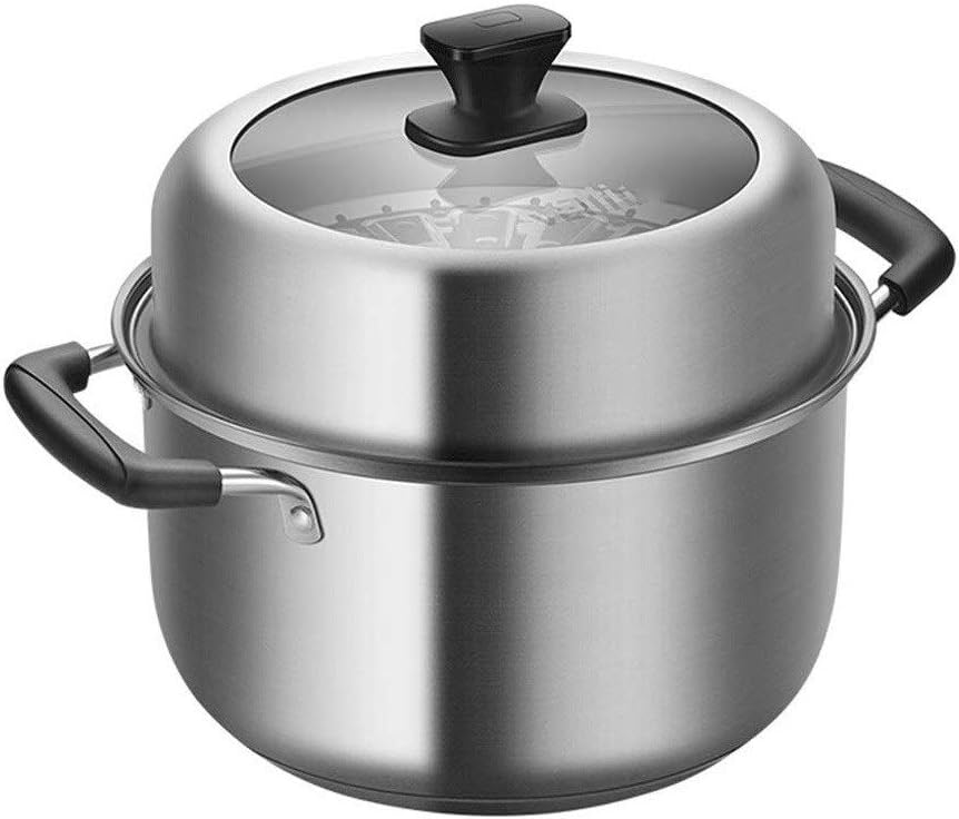 Stainless Steel Boiler and Steamer Set Cookware Pot Saucepot Multi-layer