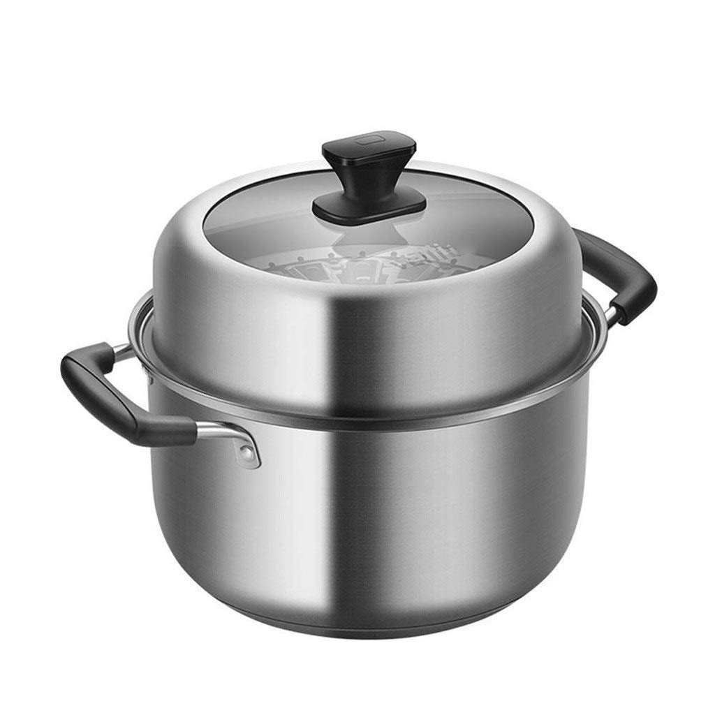 Juego de vaporera y hervidor Doble de Acero Inoxidable, Utensilios de Cocina al Vapor, Olla, Olla, Caldera Multicapa