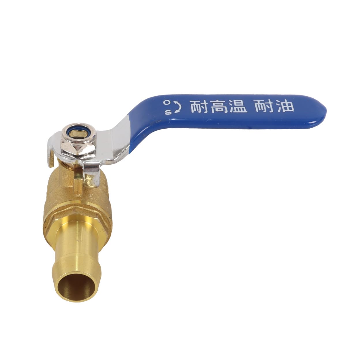 Ludom Lot de 2 vannes à bille d'arrêt à 2 voies de 16 mm, embout droit, vanne à bille en laiton avec poignée de commande à 90° pour conduites d'air, de gaz et de carburant.