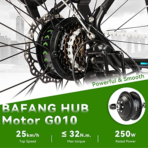 ESKUTE Polluno Electric City Bike 28”Electric Bicycle Bafang Motor 250W Samsung Cell Lithium-ion Integrated Battery 36V… - Image 3