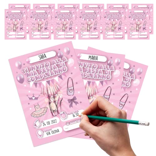 Invitaciones de cumpleaños para niña originales - 32 tarjetas invitación bailarina fiesta de cumpleaños niña - Kit de cumpleaños original Cover