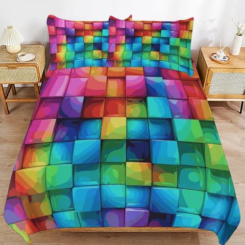 Housse de couette grand lit de qualité supérieure ultra douce 3 pièces